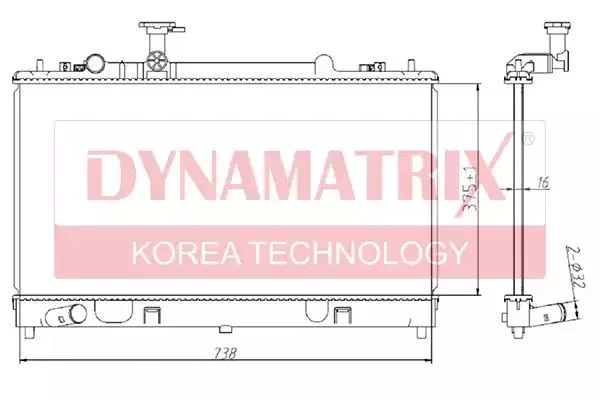DR68508 DYNAMAX Радиатор охлаждения (фото 1)