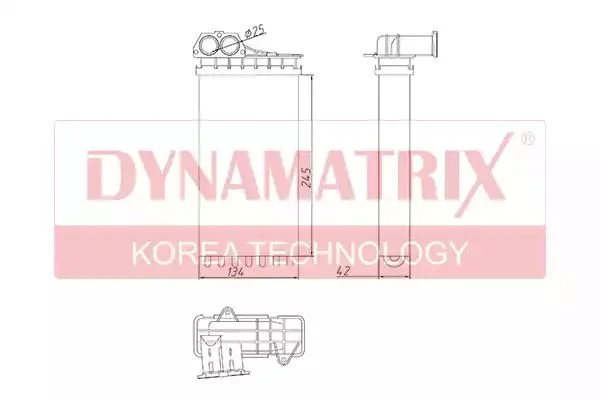 DR72941 DYNAMAX Радиатор отопителя салона (фото 1)