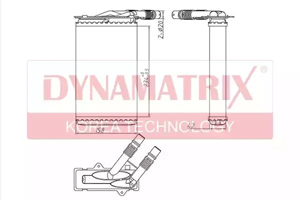 DR72985 DYNAMAX Радиатор отопителя салона (фото 1)
