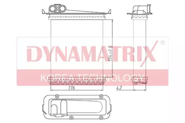DR73640 DYNAMAX Радиатор отопителя салона (фото 1)