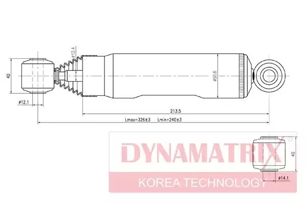 DSA341166 DYNAMAX Амортизатор подвески газонаполненный (фото 1)
