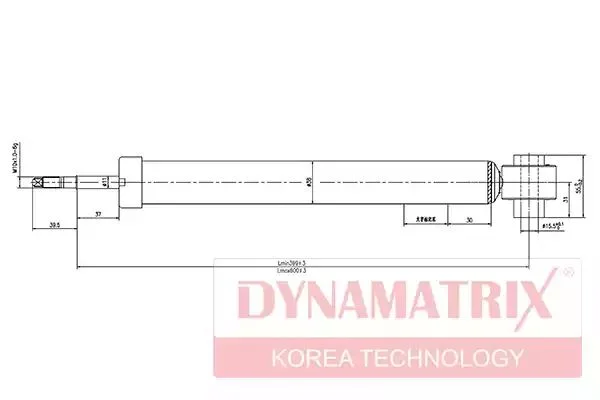 DSA341814 DYNAMAX Амортизатор подвески газонаполненный (фото 1)