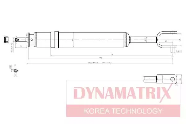 DSA341845 DYNAMAX Амортизатор подвески газонаполненный (фото 1)