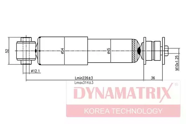 DSA341846 DYNAMAX Амортизатор подвески газонаполненный (фото 1)
