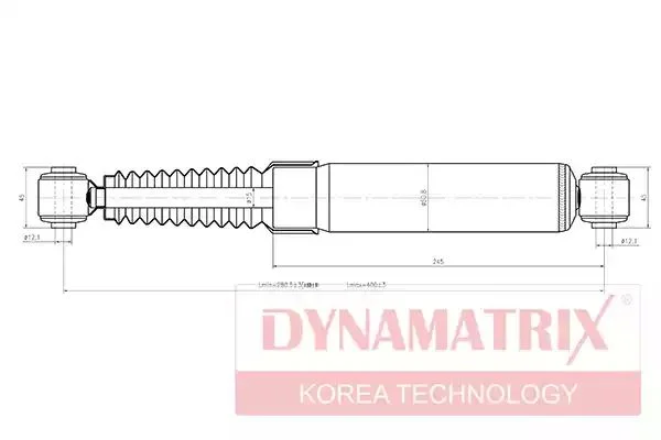 DSA343321 DYNAMAX Амортизатор подвески газонаполненный (фото 1)