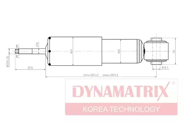 DSA344261 DYNAMAX Амортизатор подвески газонаполненный (фото 1)