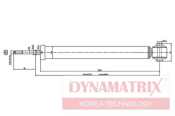 DSA348002 DYNAMAX Амортизатор подвески газонаполненный (фото 1)