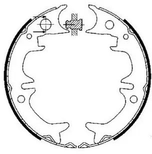 BS21308 SB NAGAMOCHI Комплект тормозных колодок, стояночная тормозная система (фото 1)