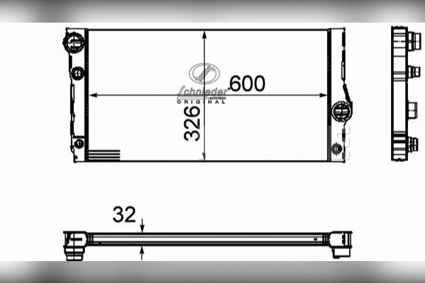 BMS33.00165 SCHNIEDER AUTOTECH Радиатор, охлаждение двигателя (фото 1)