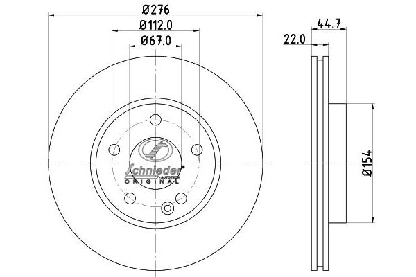 BZS55.00078 SCHNIEDER AUTOTECH Тормозной диск (фото 1)