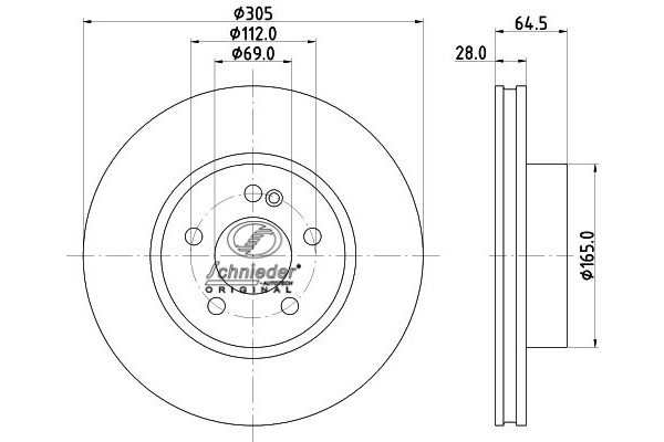 BZS55.00327 SCHNIEDER AUTOTECH Тормозной диск (фото 1)