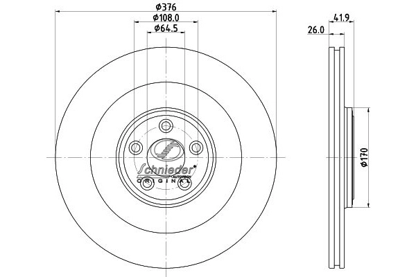 JRS55.00176 SCHNIEDER AUTOTECH Тормозной диск (фото 1)