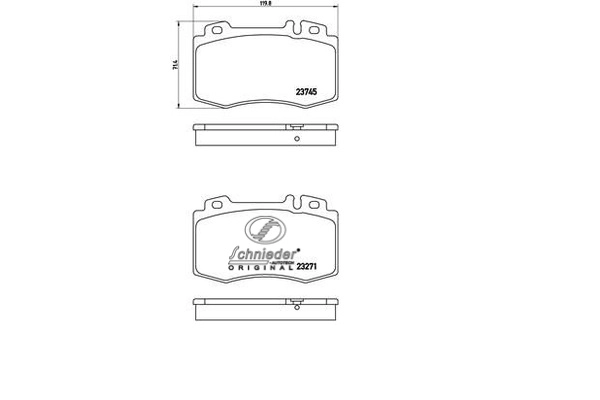SBP010-101 SCHNIEDER AUTOTECH Комплект тормозных колодок, дисковый тормоз (фото 1)