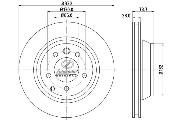 VAS55.00294 SCHNIEDER AUTOTECH Тормозной диск (фото 1)