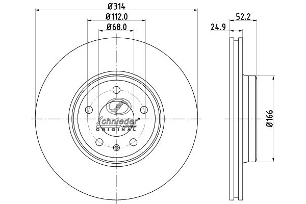 VAS55.00347 SCHNIEDER AUTOTECH Тормозной диск (фото 1)