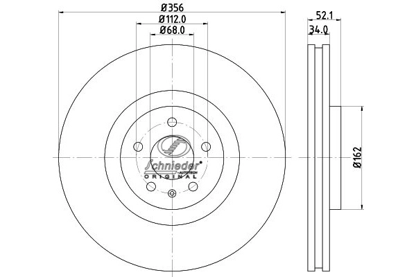 VAS55.00393 SCHNIEDER AUTOTECH Тормозной диск (фото 1)