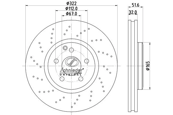 BZS55.00326 SCHNIEDER AUTOTECH Тормозной диск (фото 1)