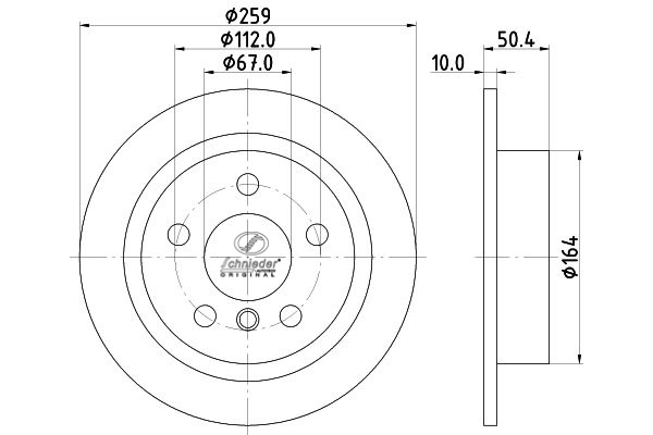 BMS55.00375 SCHNIEDER AUTOTECH Тормозной диск (фото 1)