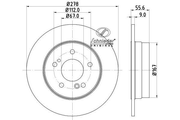 BZS55.00052 SCHNIEDER AUTOTECH Тормозной диск (фото 1)