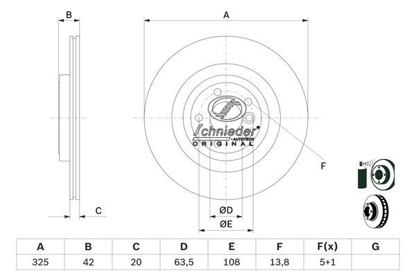 JRS55.00379 SCHNIEDER AUTOTECH Тормозной диск (фото 1)