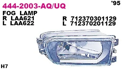 444-2003R-UQ DEPO Противотуманная фара (фото 1)