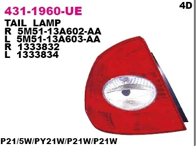 431-1960L-UE DEPO Задний фонарь (фото 1)