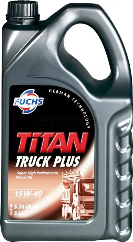 601411748 FUCHS Моторное масло 15W40 минеральное Titan Truck Plus 5 л (фото 1)