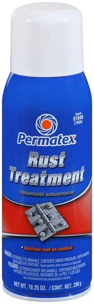 81849 PERMATEX Преобразователь ржавчины Преобразователь ржавчины в грунт Permatex Rust Treatment, 291гр спрей (фото 1)