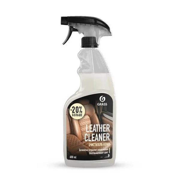 110396 GRASS Очиститель обивки 600мл - Leather Cleaner: очиститель для натур. кожи, бережно удаляет загрязнения, не повреждая ее структуру, продлевает срок службы изделия, спрей (фото 1)
