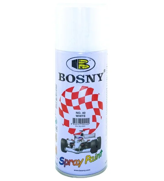 BS40 BOSNY Краска Белый глянцевый 400мл (фото 1)