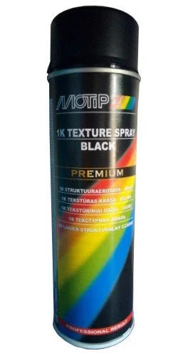 04123 MOTIP Текстурная эмаль 1К Premium Line черная 500мл (фото 1)