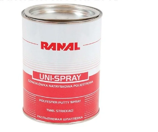 00701-4 RANAL Шпатлевка 1,2 кг - полиэфирная распыляемая UNI-SPRAY (фото 1)