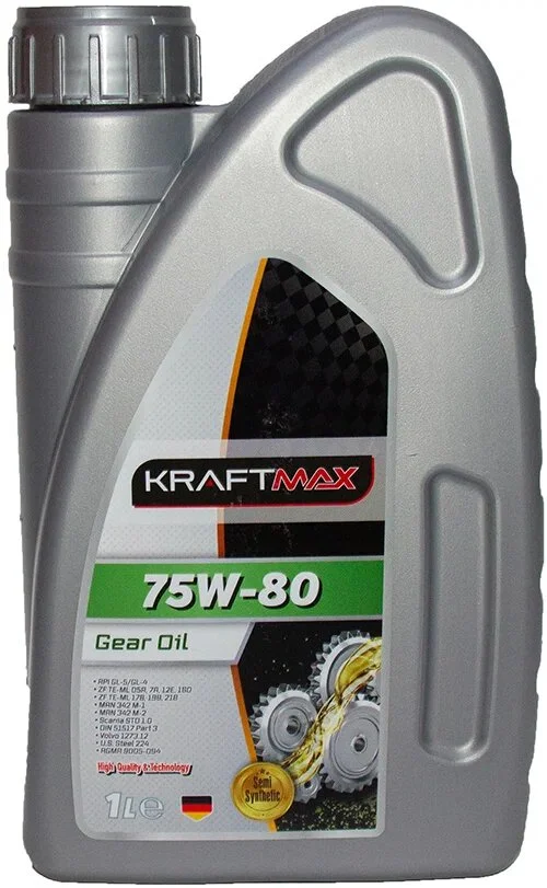 KM300/1 KRAFTMAX Трансмиссионное масло GEAR 75W-80 1 л (фото 1)