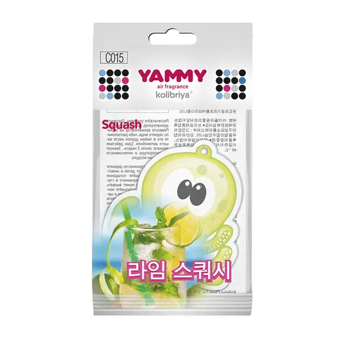 C015 YAMMY Ароматизатор подвес., картон с пропиткой Осьминог аромат 'Squash', Корея (фото 1)