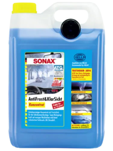332 505 SONAX Жидкость для стеклоомывателя зимняя 5L концентрат, с чистящими д (фото 3)