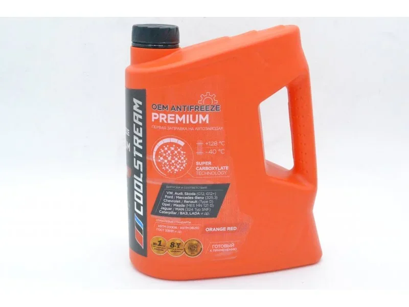 CS010102 COOLSTREAM Антифриз Premium 40 оранжевый 5 кг (фото 1)