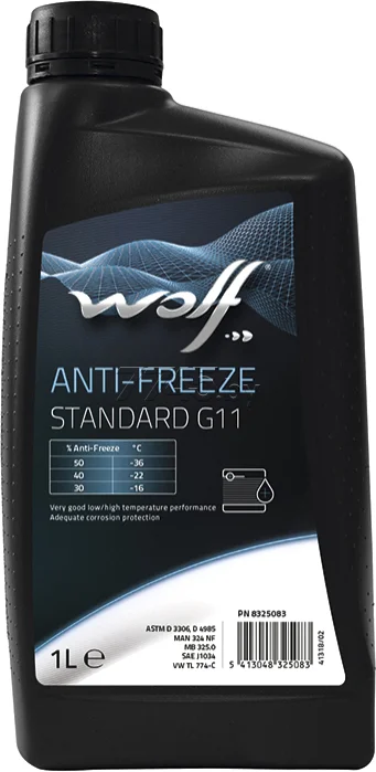 50000/1 WOLF G11 Anti-freeze Standard 1 л концентрат антифриза синий (фото 1)