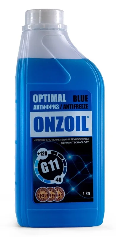 ONZOIL Optimal G11 Blue 0,9 л / 1 кг (синий) ONZOIL Антифриз (фото 1)