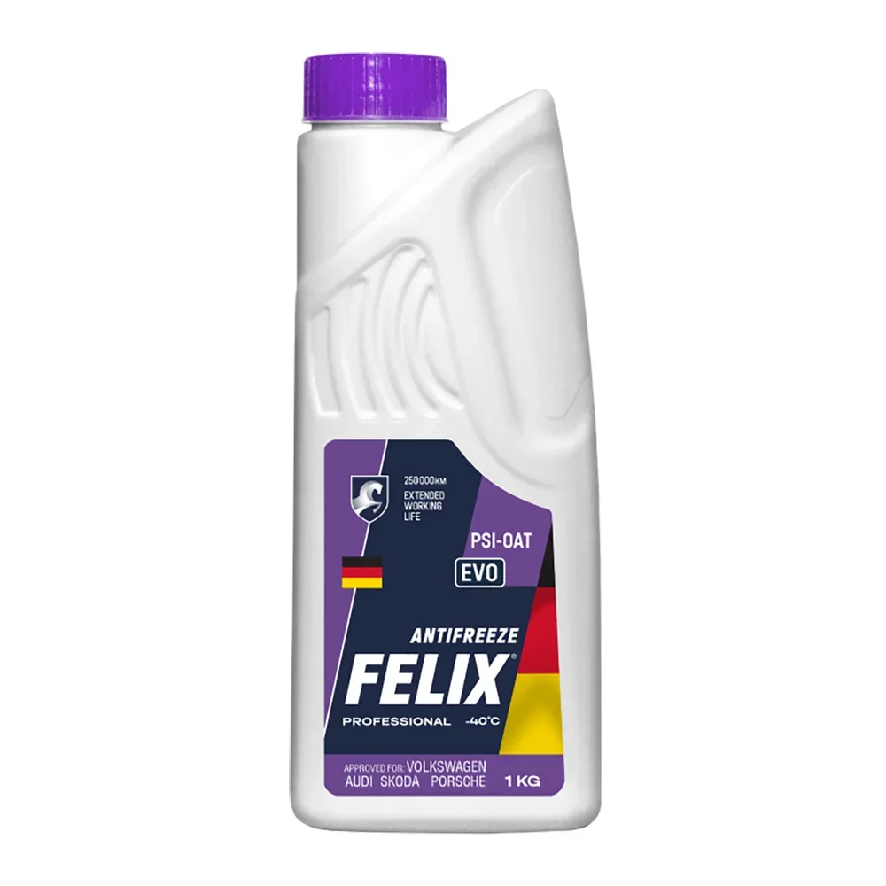 430206334 FELIX (14476) АНТИФРИЗ ФИОЛЕТОВЫЙ 1kg (870 мл) (ГОТОВЫЙ) FELIX EVO / до -40°С psi-OAT ASTM D 3306 (фото 1)