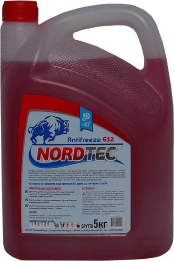 NORDTEC ANTIFREEZE-40 G12 красный 5кг (конц.) NORDTEC Антифриз красный (концентрат) (фото 1)