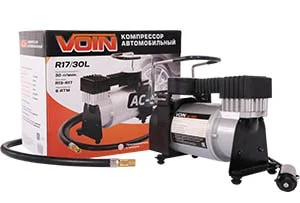 R17/30L VOIN Компрессор автомобильный питание - прикуриватель, манометр, 12 V, 6 атм, 30 л/мин (фото 1)