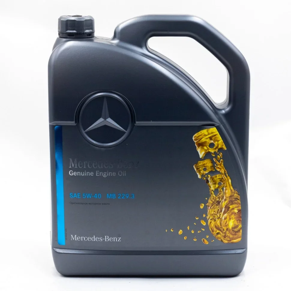 A000989200713FAER MERCEDES Синтетическое моторное масло Mercedes MB 229.3, вязкость 5W40, 5 литров NM (фото 1)