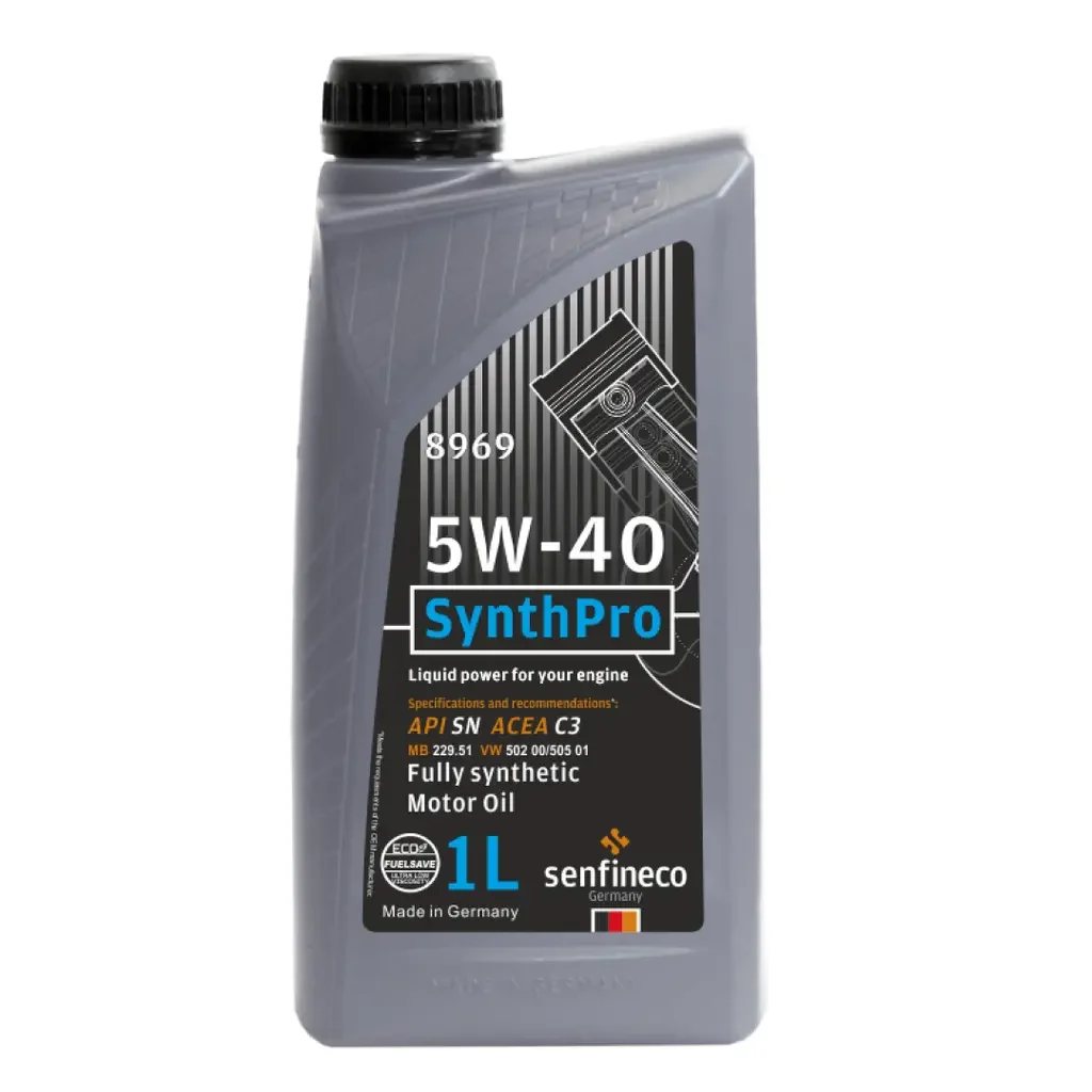 8969 SENFINECO Масло моторное SynthPro 5W-40 API SN ACEA C3, бут.1 л. (фото 1)