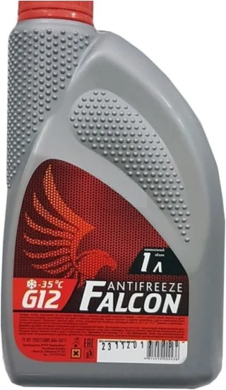 FN0110P FALCON ANTIFREEZE G12 1кг красный ПЭТ (фото 1)