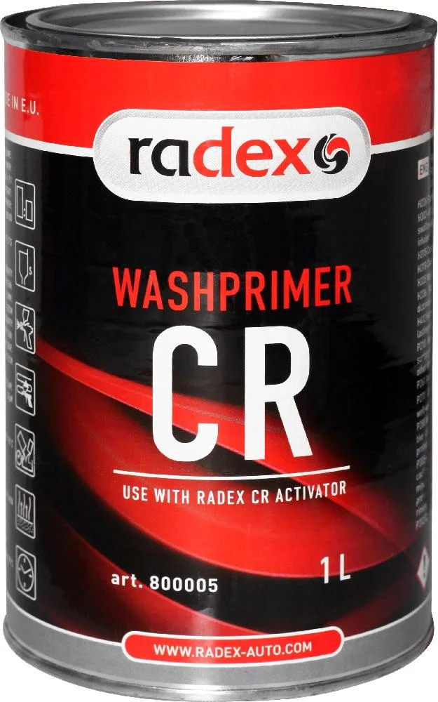 RAD800012 RADEX Грунт кислотный CR WASHRIMER + оливковый 1 л (фото 1)