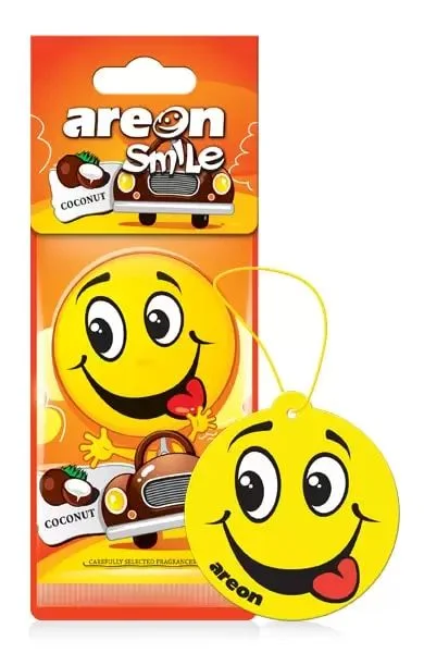 ARE-ASD20 AREON Аром. SMILE Dry Coconut картонка смайл (фото 1)