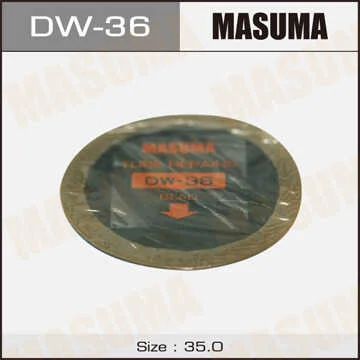 DW-36 MASUMA К-кт заплаток кордовых для ремонта шин 5шт. 1 слой корда, d35mm (фото 1)