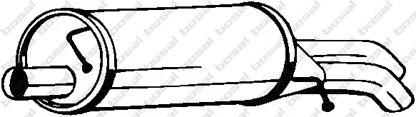 105-143 BOSAL Глушитель выхлопных газов средний/конечный/задняя банка (фото 1)