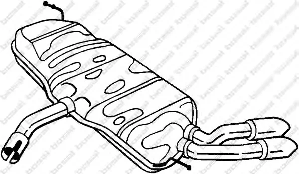 105-887 BOSAL Глушитель выхлопных газов средний/конечный/задняя банка (фото 1)