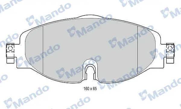 MBF015281 MANDO Комплект тормозных колодок, дисковый тормоз (фото 1)